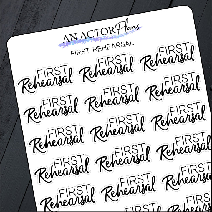 First Rehearsal // Sticker Sheet