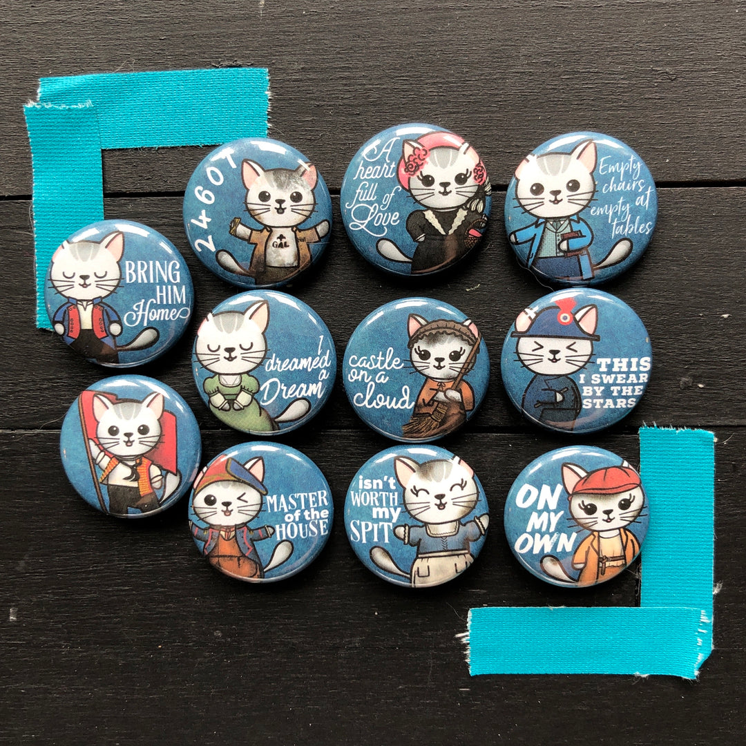 Les Miserclaws // Mabel // Pin Back Button Set