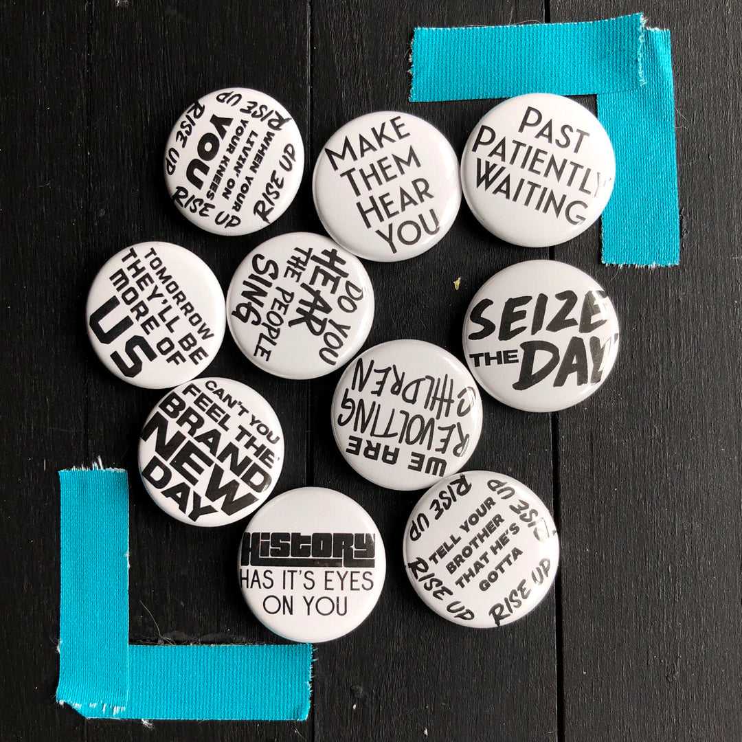 Revolution Quotes // Pin Back Button Set
