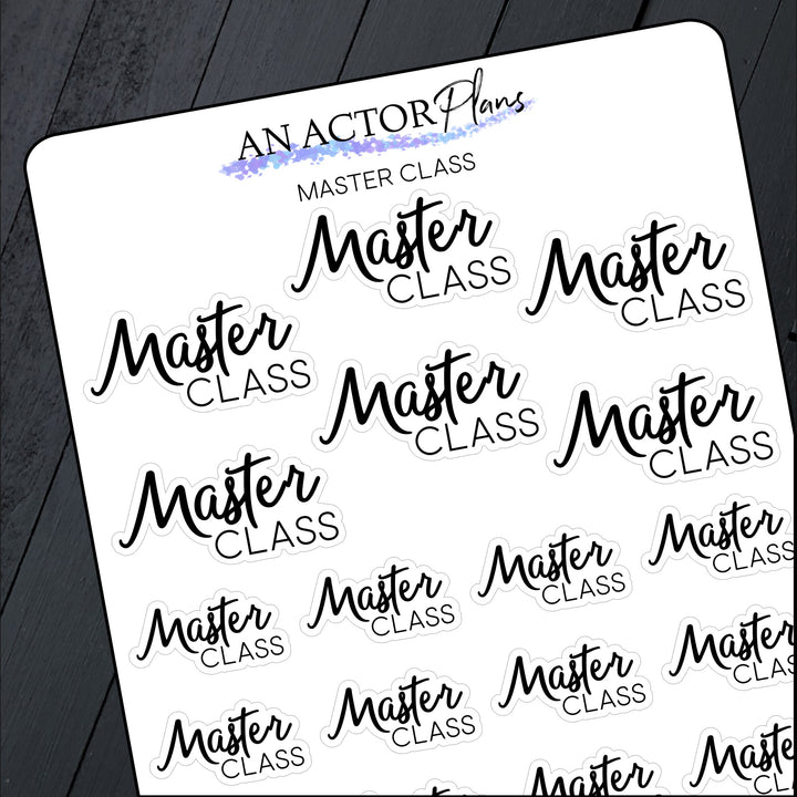 Master Class // Sticker Sheet