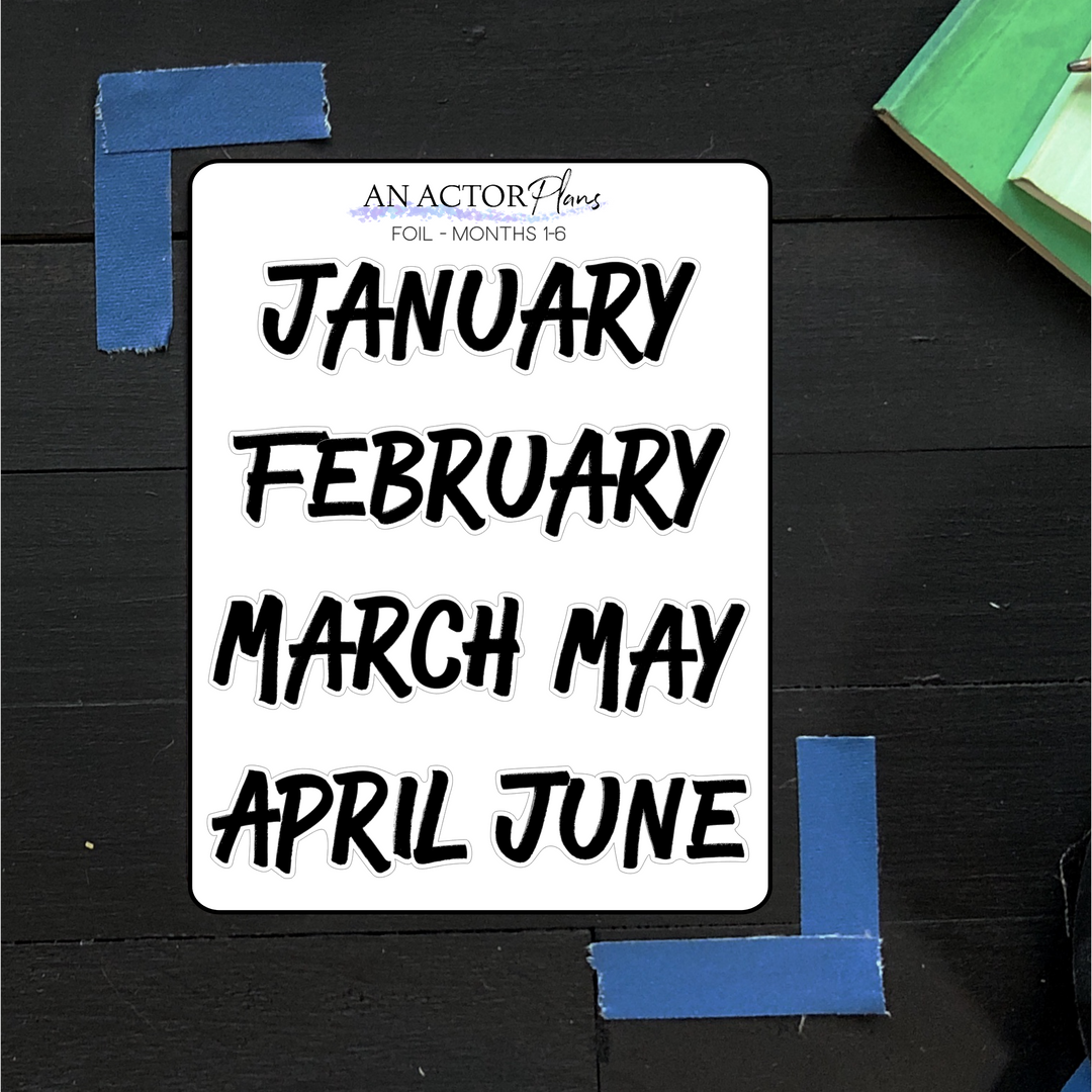 Months of the Year // Foil // Sticker Sheet