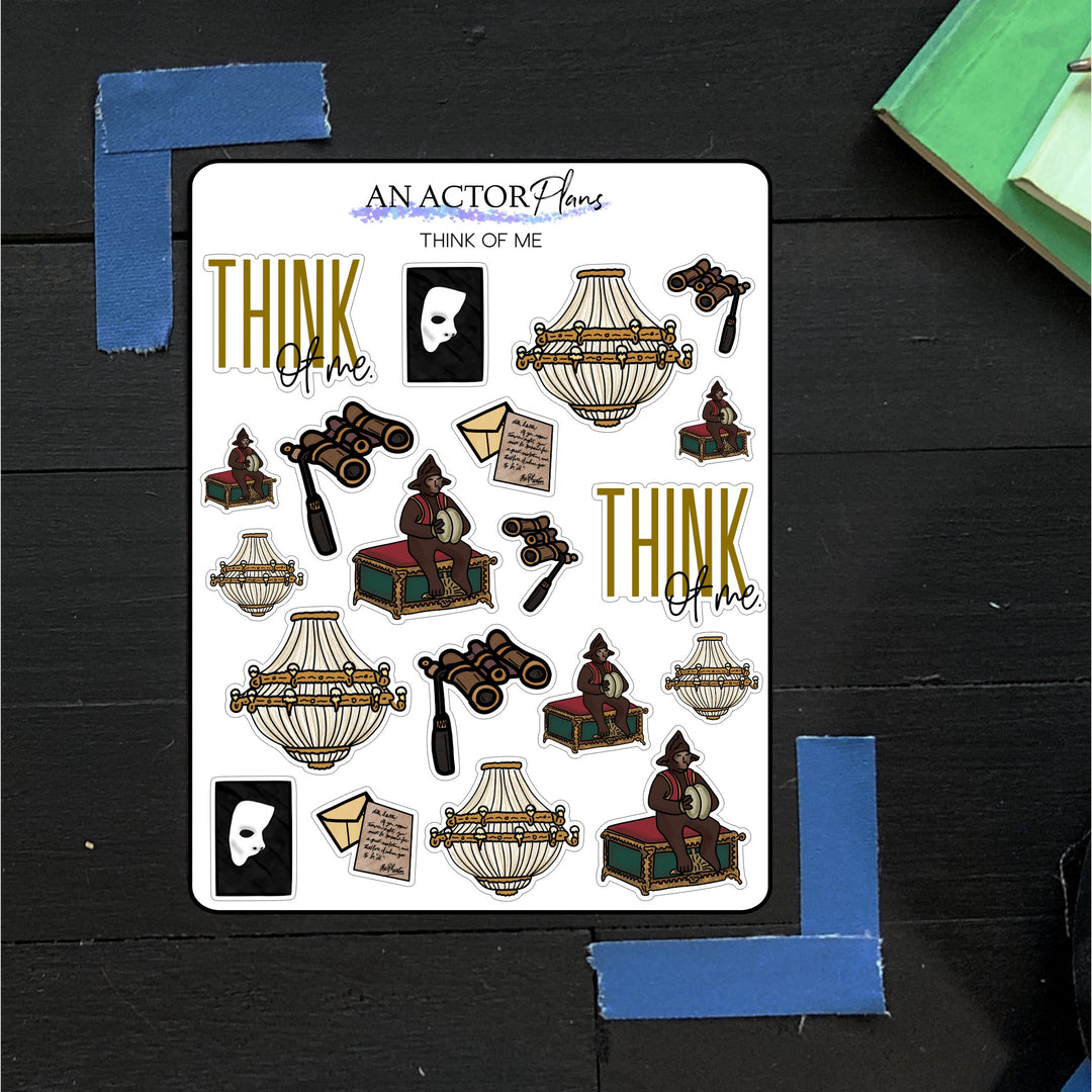 Think of Me // Doodle // Sticker Sheet