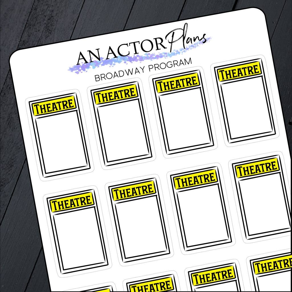 Broadway Posters // Reusable Sticker Book – An Actor Plans
