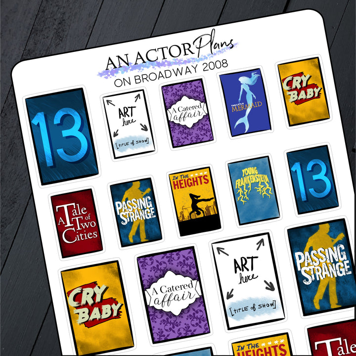 On Broadway 2008 // Posters // Sticker Sheet