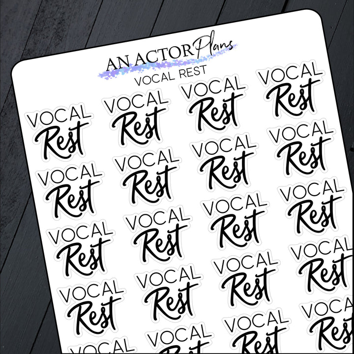 Vocal Rest // Sticker Sheet