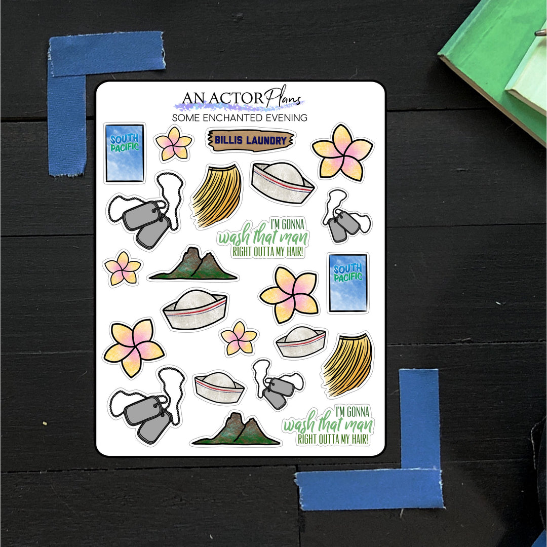 Some Enchanted Evening // Doodle // Sticker Sheet
