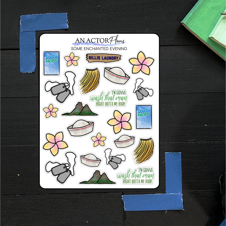 Some Enchanted Evening // Doodle // Sticker Sheet