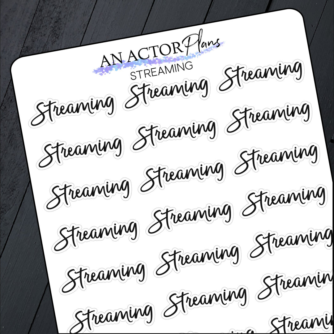 Stream Sticker Examples Streaming // Sticker Sheet – An Actor Plans