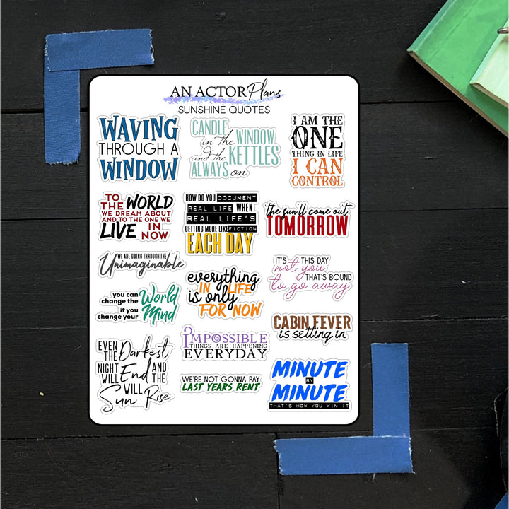 Sunshine // Quotes // Sticker Sheet